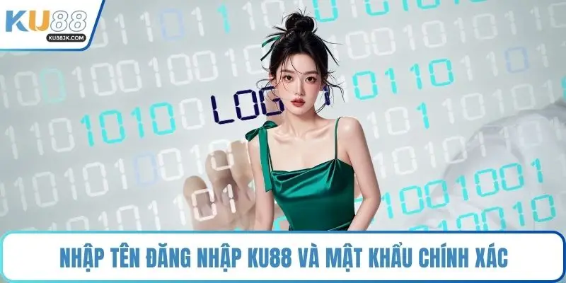 Nhập tên đăng nhập KU88 và mật khẩu chính xác